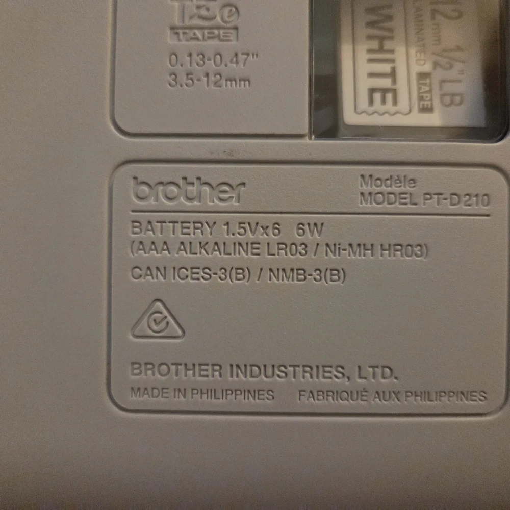 Brother PT-D210 Label Maker with Silver Finish